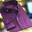 Men's Long Sleeve Button Down Shirt Contrast Collar