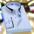Men's Long Sleeve Button Down Shirt Contrast Collar