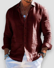 Men's Linen Shirt Long Sleeve