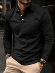 Men's Long Sleeve Polo Shirt Tailored Fit