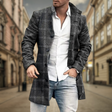 Men's Wool Trench Coat Stand Collar