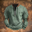 Men's Cable Knit Sweater Quarter Zip
