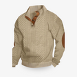 Men's Cable Knit Sweater Elbow Patches