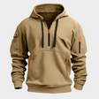 Men's Quarter Zip Hoodie Cargo Pockets