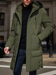 Men's Long Puffer Jacket Hooded