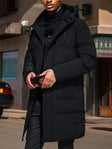 Men's Long Puffer Jacket Hooded