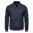 Jason | Refined Striped-Collar Bomber Jacket