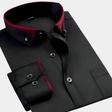 Men's Button-Down Dress Shirt Contrast Collar
