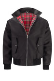 Men's Harrington Bomber Jacket Plaid Lining