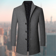 Men's Wool Trench Coat Stand Collar