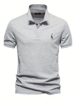 Men's Slim Fit Pique Polo Shirt Embroidered Logo