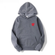 Men's Heart Graphic Hoodie Fleece Pullover