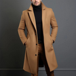 Men's Wool Trench Coat Notched Lapel
