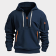 Men's Quarter Zip Hoodie Cargo Pockets