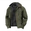 Men's Fleece Lined Hooded Jacket Zip Front