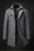Simon | Elegant Single-Breasted Wool Coat