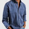 Men's Denim Shirt Classic Fit Long Sleeves