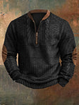 Men's Cable Knit Sweater Quarter Zip