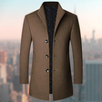 Men's Wool Trench Coat Stand Collar
