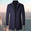 Men's Wool Trench Coat Stand Collar