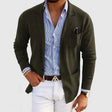Men's Knit Blazer Cardigan Notch Lapel