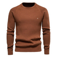Men's Waffle Knit Sweater Crew Neck