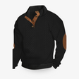 Men's Cable Knit Sweater Elbow Patches