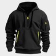 Men's Quarter Zip Hoodie Cargo Pockets