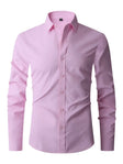 Classic Slim Fit Button-Up Shirt Men
