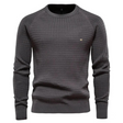Men's Waffle Knit Sweater Crew Neck