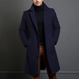 Men's Wool Trench Coat Notched Lapel