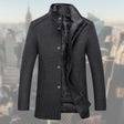 Men's Wool Coat Detachable Vest Liner