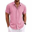 Men's Linen Short Sleeve Shirt Relaxed Fit