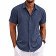 Men's Linen Short Sleeve Shirt Relaxed Fit