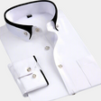 Men's Button-Down Dress Shirt Contrast Collar