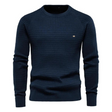 Men's Waffle Knit Sweater Crew Neck