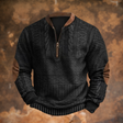 Men's Cable Knit Sweater Quarter Zip