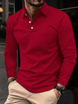 Men's Long Sleeve Polo Shirt Tailored Fit
