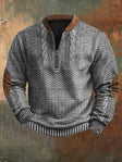 Men's Cable Knit Sweater Quarter Zip