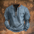 Men's Cable Knit Sweater Quarter Zip