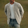 Men's Wool Blazer Jacket Patch Pockets