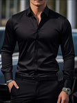 Classic Breathable Long-Sleeve Shirt Men