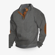Men's Cable Knit Sweater Elbow Patches