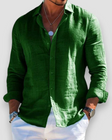 Men's Linen Shirt Long Sleeve