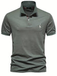 Men's Slim Fit Pique Polo Shirt Embroidered Logo