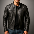 Daniel | Modern Leather Racer Jacket