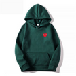 Men's Heart Graphic Hoodie Fleece Pullover