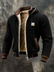 Ryan | Relaxed Hooded Waffle-Knit Jacket