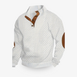 Men's Cable Knit Sweater Elbow Patches