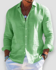 Men's Linen Shirt Long Sleeve